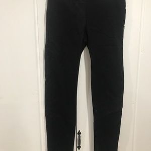 Ecru skinny fit black cotton pant